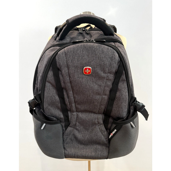 SWISSGEAR 3760 ScanSmart Laptop Backpack Gray Padded Trolly Sleeve Pockets Clean - Picture 1 of 16